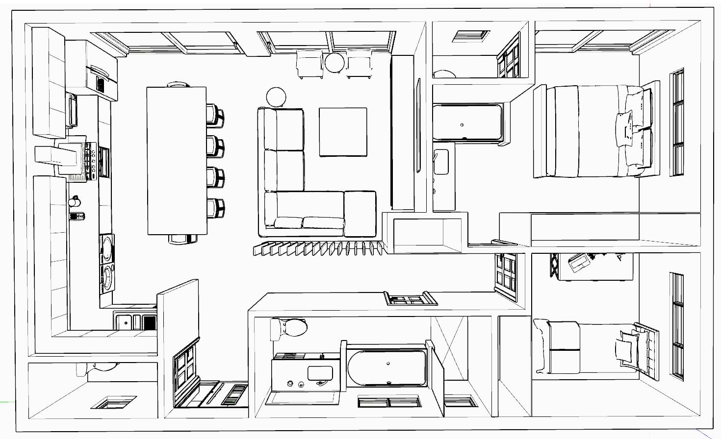 What is a good size house for a family of 3?